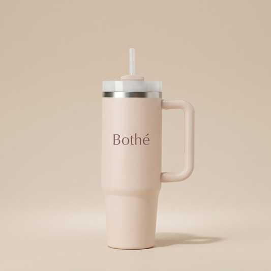 Tazza Bothé (Mug 1,1L con cannuccia) Beige/Rosé