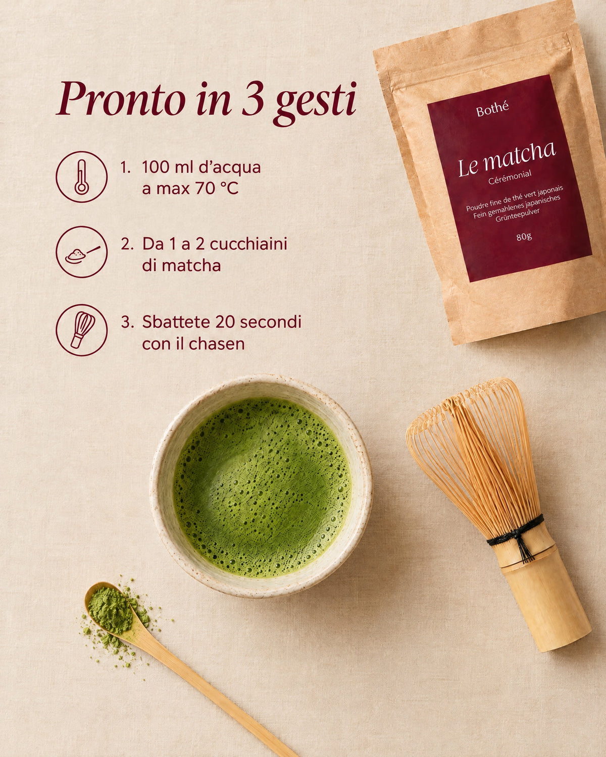Matcha Bothé – preparazione in 3 gesti (lang:it)